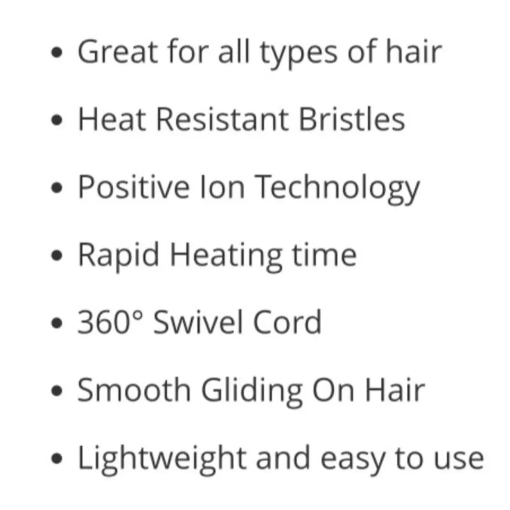 Soleil Hair Tools ✦ Thermal Brush ✦ Pink 1.5” Tourmaline Barrel Frizz‑Free NWT